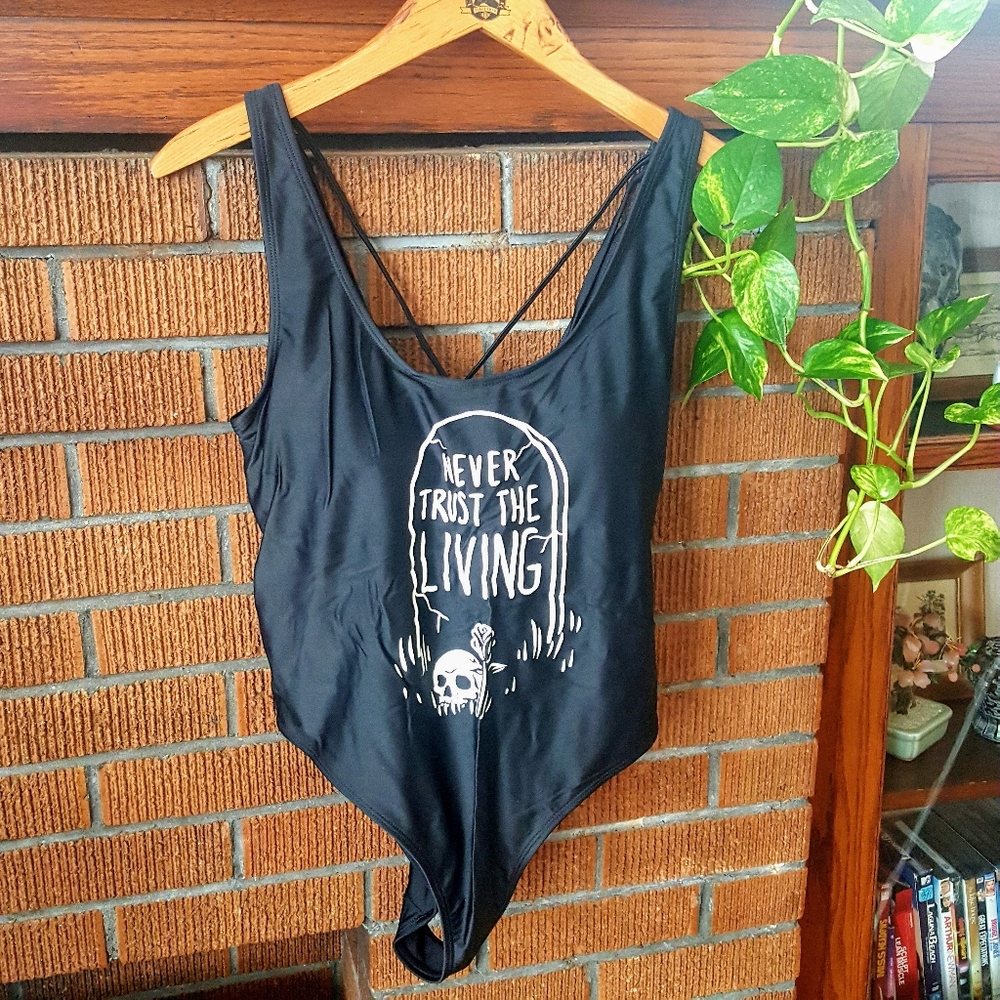 Blackcraftcult Never Trust the Living swimsuit XL